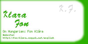 klara fon business card